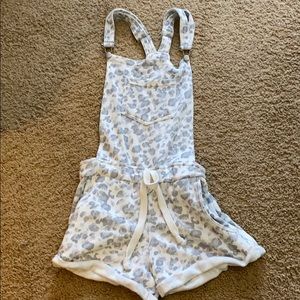 Vintage Havana grey leopard print overalls